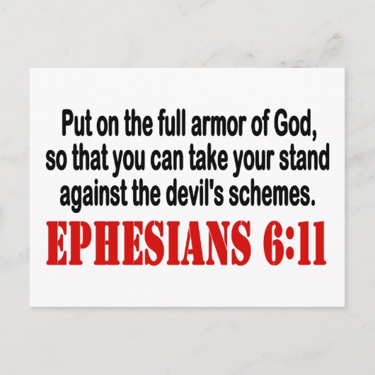 Carte Postale L'Armure de Dieu (Devant)