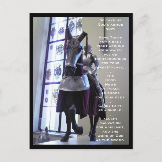 Carte Postale L'armure de Dieu (cheval) (Devant)