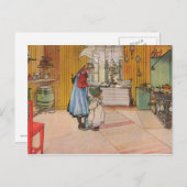 Carte Postale Larsson : La Cuisine, L'Art (Devant / Derrière)