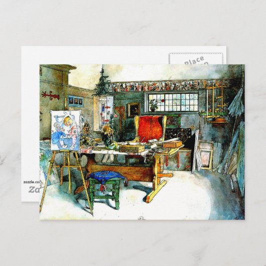 Carte Postale Larsson - Le Studio (Devant / Derrière)