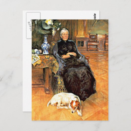 Carte Postale Larsson : Portrait de Gothilda Furstenberg (Devant / Derrière)