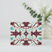 Carte Postale L'art Abstrait de Red Swirls (Debout devant)