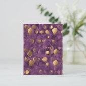 Carte Postale L'art Abstrait violet et or (Debout devant)