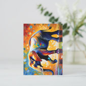 Carte Postale L'Art Africain Vivant de l'éléphant Majestic (Debout devant)