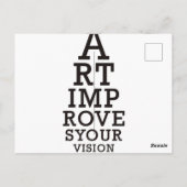 Carte Postale L'art améliore votre tableau de vision (Dos)