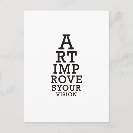 Carte Postale L'art améliore votre tableau de vision (Devant)
