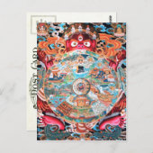 Carte Postale L'art bouddhiste tibétain (Roue de la vie) (Devant / Derrière)