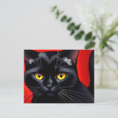 Carte Postale L'art captivant du chat noir (Debout devant)