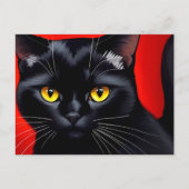 Carte Postale L'art captivant du chat noir (Devant)