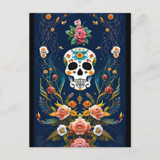 Carte Postale L'art crâne à sucre - Célébrer la tradition
