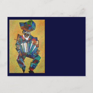 Carte Postale L'art cubiste accordioniste