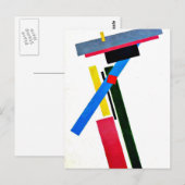 Carte Postale L'art de Kazimir Malevich : Construction du suprém (Devant / Derrière)