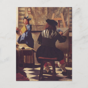 Carte Postale L'art de la peinture par Johannes Vermeer