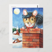 Carte Postale L'art de la souris ramoneuse de Noël de Dickens (Devant / Derrière)