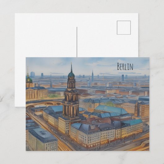 Carte Postale L'art de l'aquarelle à Berlin (Devant / Derrière)