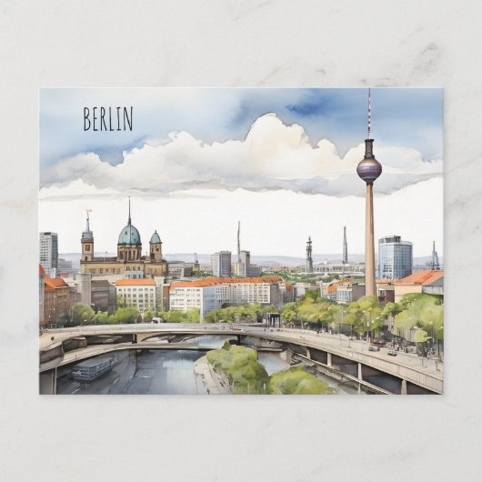 Carte Postale L'art de l'aquarelle à Berlin (Devant)