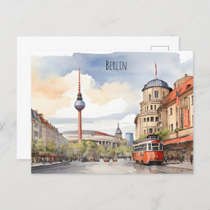 Carte Postale L'art de l'aquarelle à Berlin