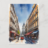 Carte Postale L'art de l'aquarelle à Madrid (Devant)