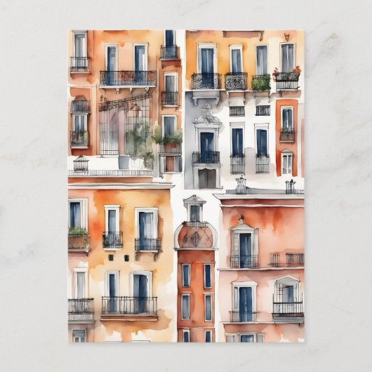 Carte Postale L'art de l'aquarelle à Madrid (Devant)