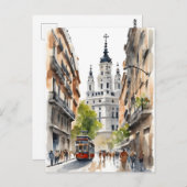 Carte Postale L'art de l'aquarelle à Madrid (Devant / Derrière)
