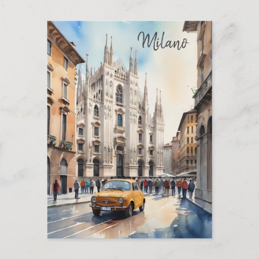 Carte Postale L'art de l'aquarelle à Milan (Devant)
