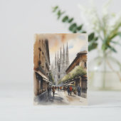 Carte Postale L'art de l'aquarelle à Milan (Debout devant)