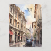 Carte Postale L'art de l'aquarelle à Milan (Devant)