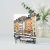 Carte Postale L'art de l'aquarelle de Stockholm (Debout devant)