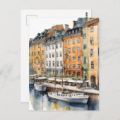 Carte Postale L'art de l'aquarelle de Stockholm (Devant / Derrière)