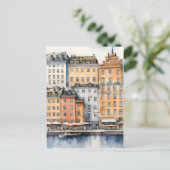 Carte Postale L'art de l'aquarelle de Stockholm (Debout devant)