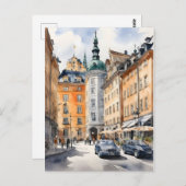 Carte Postale L'art de l'aquarelle de Stockholm (Devant / Derrière)