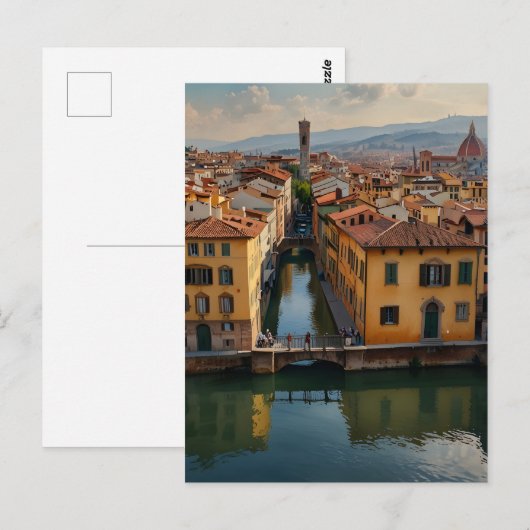 Carte Postale L'art de l'aquarelle Florence (Devant / Derrière)