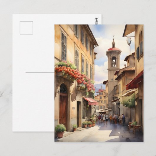 Carte Postale L'art de l'aquarelle Florence (Devant / Derrière)