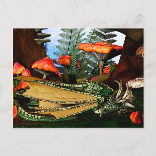 Carte Postale L'art de l'Imaginaire du dragon dormant (Devant)