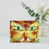 Carte Postale L'art de Paul Klee : Chat et Oiseau (Debout devant)