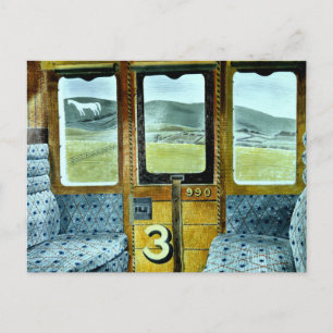 Carte Postale l'art d'Eric Ravilious, Paysage ferroviaire