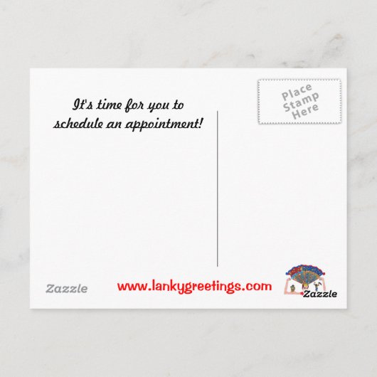 Carte Postale L'art des conversations entre dentistes et patient (Dos)