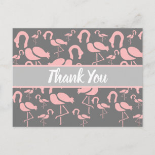 Carte Postale L'art des oiseaux de Flamant rose rose amusant