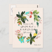 Carte Postale L'art des versets bibliques encourageants - Psaume (Devant / Derrière)