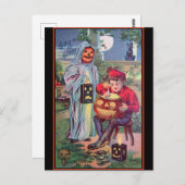 Carte Postale L'art d'Halloween vintage (Devant / Derrière)