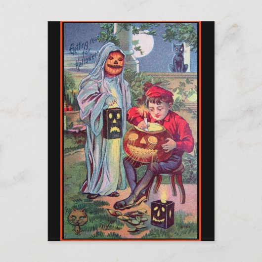 Carte Postale L'art d'Halloween vintage (Devant)