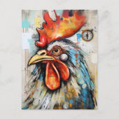 Carte Postale L'art du coq de poulet (Devant)