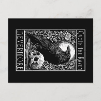 Carte Postale L'art du Corbeau - Jamais plus - Edgar Allan Poe