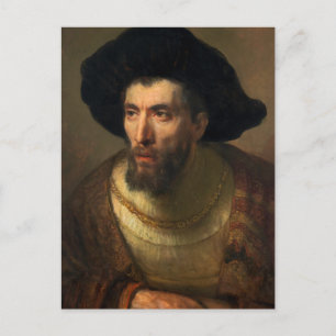 Carte Postale L'art du portrait baroque du philosophe Rembrandt