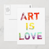 Carte Postale L'art est amour (Devant / Derrière)