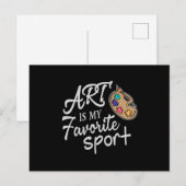 Carte Postale L'art est mon sport favori (Devant / Derrière)