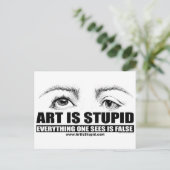 Carte Postale L'Art Est Stupide (Debout devant)