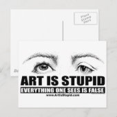 Carte Postale L'Art Est Stupide (Devant / Derrière)