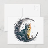 Carte Postale L'art félin lunaire fantaisiste (Devant / Derrière)