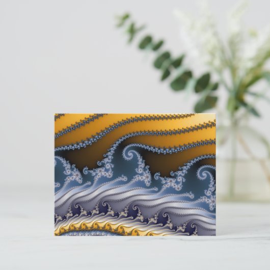 Carte Postale L'art fractal balayé par le vent (Debout devant)